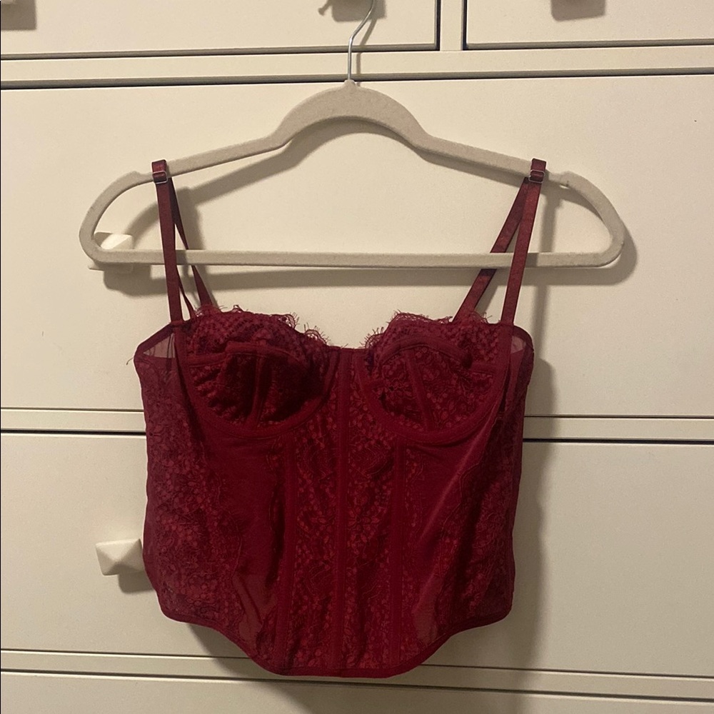 Red Lace Bustier